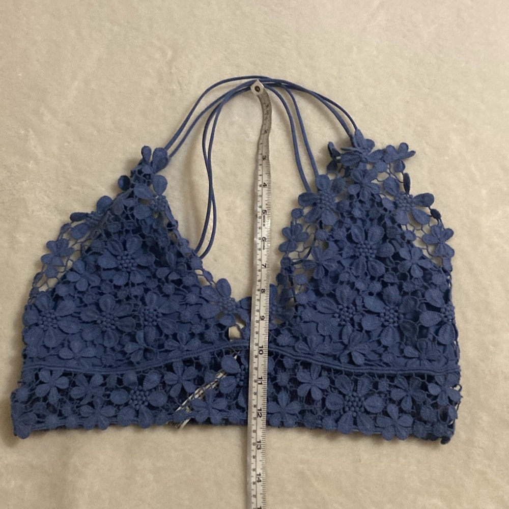 Free People Bluebell bralette/ top, blue, L NWT - Picture 5 of 8